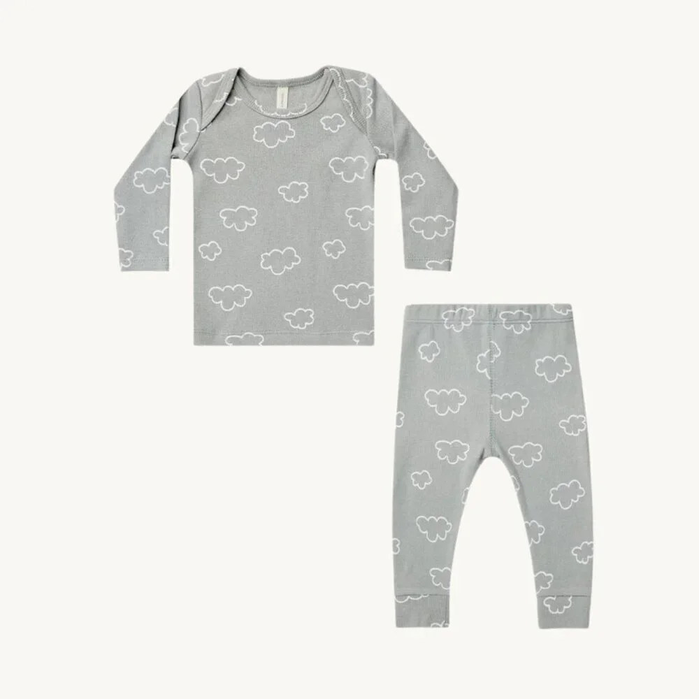 NWT - Quincy Mae ribbed ORGANIC clouds set​​​​